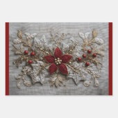 feestelijk borduurwerk inpakpapier vel (Voorkant 3)