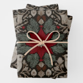 feestelijk borduurwerk inpakpapier vel (In situ)