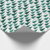 Feestelijk bos cadeaupapier (Hoek)