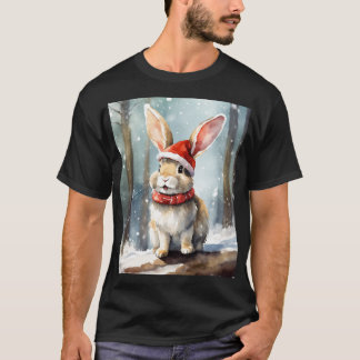 Feestelijk bos: een vrolijk konijn wonderland t-shirt