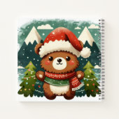 Feestelijk bos – Santa-beer tussen kerstdennen Notitieboek (Achterkant)