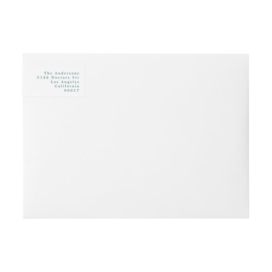 Feestelijk Botanisch Wit Kerstmis Retouradres (Voorkant)