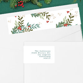 Feestelijk Botanisch Wit Kerstmis Retouradres