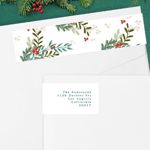 Feestelijk Botanisch Wit Kerstmis Retouradres