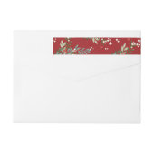 Feestelijk Botanische Bloemen Kerstmis Retouradres (Achterkant)