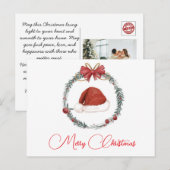 feestelijk Briefkaart met kerstthema (Voorkant / Achterkant)