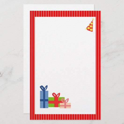 feestelijk briefpapier (Voorkant / Achterkant)