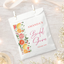 Feestelijk Bright Floral Citrus Slice Vrijgezellen Bedankzakje