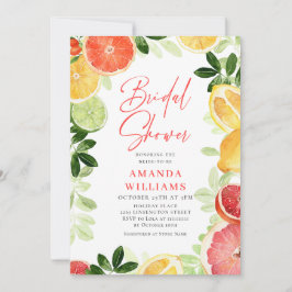 Feestelijk Bright Floral Citrus Slice Vrijgezellen Kaart