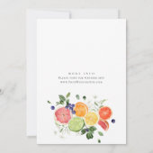 Feestelijk Bright Floral Citrus Slice Vrijgezellen Kaart (Achterkant)