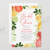 Feestelijk Bright Floral Citrus Slice Vrijgezellen Kaart (Voorkant / Achterkant)