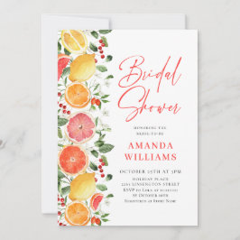 Feestelijk Bright Floral Citrus Slice Vrijgezellen Kaart