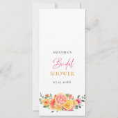 Feestelijk Bright Flowers Floral Citrus Vrijgezell Kaart (Achterkant)