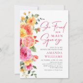 Feestelijk Bright Flowers Floral Citrus Vrijgezell Kaart (Voorkant)