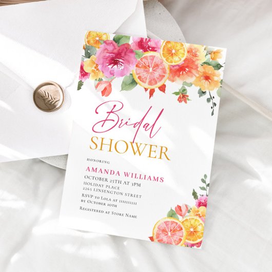 Feestelijk Bright Flowers Floral Citrus Vrijgezell Kaart