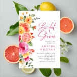 Feestelijk Bright Flowers Floral Citrus Vrijgezell Kaart<br><div class="desc">Klik voor verdere aanpassingen op "Deze sjabloon personaliseren" en vervolgens op "Bewerken met ontwerpgereedschap". Stijlvolle bewerkbare gemakkelijk te gebruiken bruiloft sjablonen,  meer items beschikbaar in de winkel (uitnodigingen,  rsvp,  bedankjes,  briefpapier & decor). Neem contact met me op als je hulp nodig hebt of overeenkomende objecten.</div>