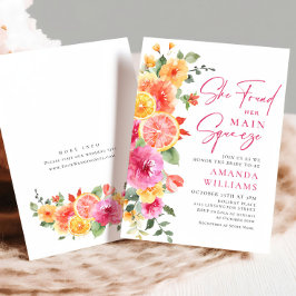 Feestelijk Bright Flowers Floral Citrus Vrijgezell Kaart