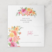 Feestelijk Bright Flowers Floral Citrus Vrijgezell Plaatskaartje (Buitenkant ongevouwen)
