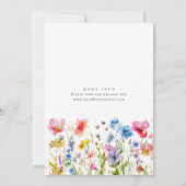 Feestelijk Bright Waterverf Flowers Vrijgezellenfe Kaart (Achterkant)