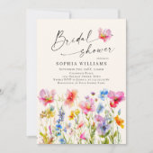 Feestelijk Bright Waterverf Flowers Vrijgezellenfe Kaart (Voorkant)