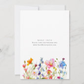 Feestelijk Bright Waterverf Flowers Vrijgezellenfe Kaart (Achterkant)