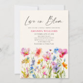 Feestelijk Bright Waterverf Flowers Vrijgezellenfe Kaart (Voorkant)