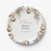 Feestelijk Bruids Papier Bord | Holly Christmas Th (Voorkant)