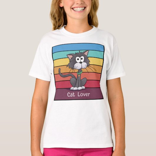 Feestelijk Cat Lover T-shirt (Voorkant)