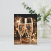 Feestelijk Champagnemoment Briefkaart (Staand voorkant)