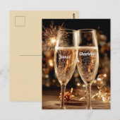 Feestelijk Champagnemoment Briefkaart (Voorkant / Achterkant)