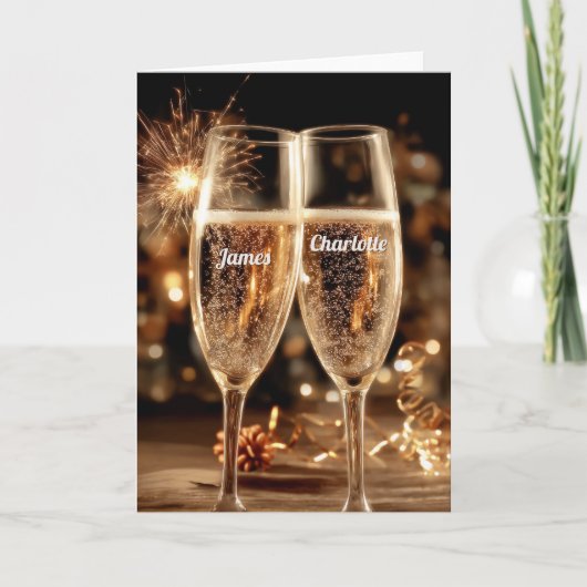 Feestelijk Champagnemoment van Vieren Kaart (Voorkant)