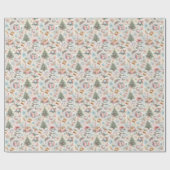 Feestelijk, charmant kerstinpakpapier cadeaupapier (Vlak)