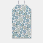 Feestelijk Chique Bloemen Mandala Sneeuwvlokken pa Cadeaulabel (Achterkant)