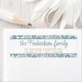 Feestelijk Chique Bloemen Mandala Sneeuwvlokken pa Etiket (Insitu)