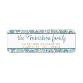 Feestelijk Chique Bloemen Mandala Sneeuwvlokken pa Etiket (Voorkant)