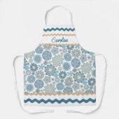 Feestelijk Chique Bloemen Mandala Sneeuwvlokken pa Schort (Voorkant)