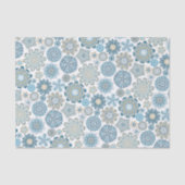 Feestelijk Chique Bloemen Mandala Sneeuwvlokken pa Tissuepapier (Voorkant)