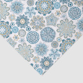 Feestelijk Chique Bloemen Mandala Sneeuwvlokken pa Tissuepapier (Detail)