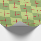 Feestelijk Christmas Argyle inpakpapier (Hoek)
