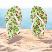 Feestelijk Cranberry fruitpatroon, groen Teenslippers