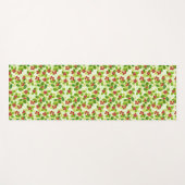 Feestelijk Cranberry fruitpatroon, groen Yogamat (Voorkant (horizontaal))