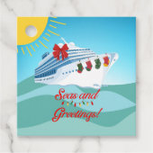 feestelijk cruiseschip bedankjes labels (Voorkant)