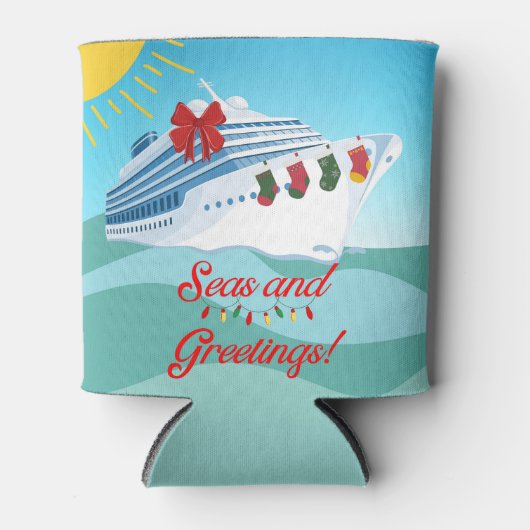 feestelijk cruiseschip blikjeskoeler (Voorkant)