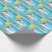 feestelijk cruiseschip cadeaupapier (Hoek)