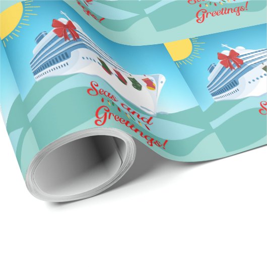 feestelijk cruiseschip cadeaupapier (Rol Hoek)