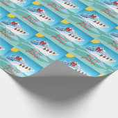 feestelijk cruiseschip cadeaupapier (Hoek)