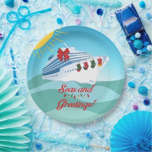 feestelijk cruiseschip papieren bordje (Feest)