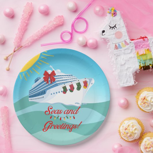 feestelijk cruiseschip papieren bordje (Feest)