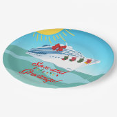 feestelijk cruiseschip papieren bordje (Gekanteld)