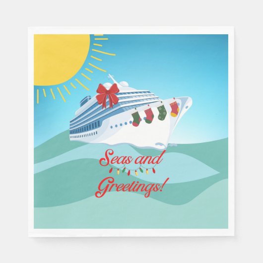 feestelijk cruiseschip servet (Voorkant)